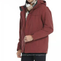 Women's Red Plus Size Spandex Thickened Fleece Parka